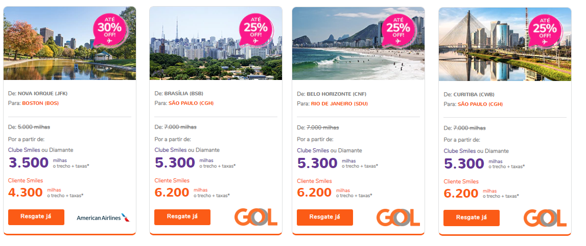 Passagens com até 30% de desconto