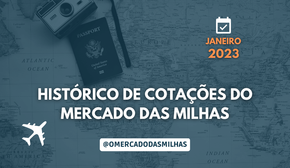 Histórico do valor do Mercado das Milhas em Janeiro de 2023